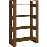 Furnova Knjižna omara/pregrada medeno rjava 80x35x125 cm trden les, (21933253) | Shoptok.si