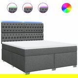Maison Chic Box spring postelja - Vzmetna postelja z vzmetnico temno siva 180x200 cm blago SL11898, (21901440) | Shoptok.si