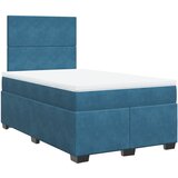  The Living Store Box spring postelja z vzmetnico modra 120x190 cm žamet - Box Spring Postelja, (21488314) | Shoptok.si