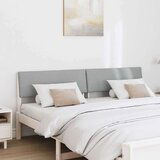 vidaXL Tapecirano vzglavje Svetlo siva 200 cm Masivno borovo les | Shoptok.si