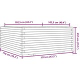  Vrtna sadilica 110x110x49 5 cm od masivnog drva duglazije | shoptok.hr