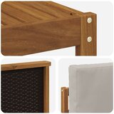  Set vanjskih sofa 4 kom. Prirodna i svjetlosiva | shoptok.hr