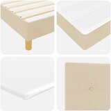 Box Postelja s škatlastim vzmetenjem z blazino krem 90x190 cm tkanina, (22083119) | Shoptok.si