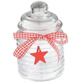 Božićni ukras-staklenke sa drvenom dekoracijom 8 x 12,5 cm | shoptok.hr
