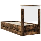  Okvir za krevet s ladicama Dimljeni hrast 75 x 190 cm | shoptok.hr