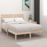 Maison Chic Posteljni okvir - Dvoposteljna postelja - Zakonska postelja brez vzmetnice 200x200 cm trdna borovina-J3438, (21759709) | Shoptok.si