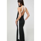 Luisa Spagnoli Obleka s primesjo svile PENDENTE črna barva, 540714