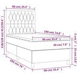 Box spring postelja z vzmetnico svetlo siva 90x190 cm blago, (20790848) | Shoptok.si