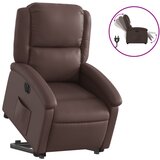 Maison Chic Električni naslanjač - Relax naslanjač s funkcijo vstajanja rjavo umetno usnje, (22061548) Cene