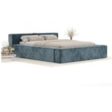 Maison de Rêve Prašno modra oblazinjena zakonska postelja s prostorom za shranjevanje z letvenim dnom 200x200 cm Voliera – | Shoptok.si