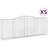  Lučne gabionske košare 5 kom 400x50x140/160cm pocinčano željezo | shoptok.hr