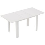 Nesta Raztegljiva jedilna miza, sijajno bela, nastavljiva kuhinjska miza za 4&amp;ndash;6 oseb, MDF, 120&amp;ndash;160&amp;times;70 cm, (5000493596) Slike