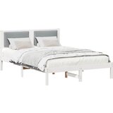 vidaXL Konstrukcija postelje z vzglavjem Svetlo siva 150 x 200 cm, (5000101518) | Shoptok.si