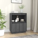  Komoda siva 60 x 34 x 75 cm od masivne borovine Cijene