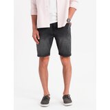 Ombre Men's classic cut denim shorts - black | Shoptok.si