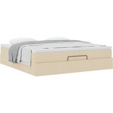  Otomanski krevet s madracem krem 180x200cm od tkanine | shoptok.hr
