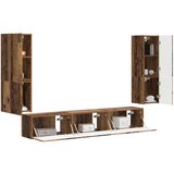  Set TV komoda Zidne 4 pcs Staro drvo Konstruirano drvo | shoptok.hr