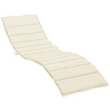 vidaXL Blazina za ležalnik krem 200x50x3 cm blago | Shoptok.si