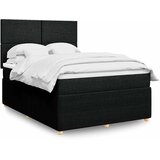  Krevet s oprugama i madracem crni 140x200 cm od tkanine | shoptok.hr