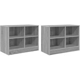 Ormarić za krevet s policom 2 pcs Siva Sonoma 66 x 33 x 48 cm | shoptok.hr
