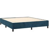  box spring s madracem LED tamnoplavi 160x200 cm baršun | shoptok.hr
