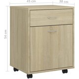 Ormarić s kotačima boja hrasta 45x38x54 cm konstruirano drvo | shoptok.hr