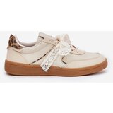 Boto Low Women's Sneakers With Lace Leopard Beige Zielle | shoptok.hr
