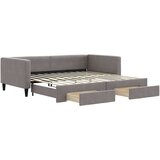  Dnevni krevet na razvlačenje smeđesivi 100 x 200 cm od tkanine | shoptok.hr