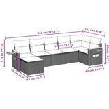  7-dijelni set vrtnih sofa sivi od poliratana | shoptok.hr