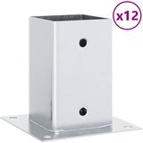  Postolja za stupove kvadratna 4 kom 91x91 mm pocinčani čelik | shoptok.hr