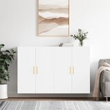 vidaXL Stenska omarica 2 kosa bela 69,5x34x90 cm | Shoptok.si