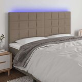 vidaXL LED posteljno vzglavje taupe 180x5x118/128 cm blago | Shoptok.si