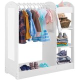 Kinder Home dječja stalak za odjeću s ogledalom, bijeli, 94x38x100 cm Cijene