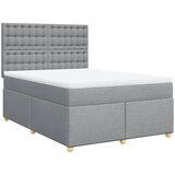 Maison Chic Box spring postelja - Vzmetna postelja z vzmetnico svetlo siva 160x200 cm žamet SL11526, (21902739) | Shoptok.si