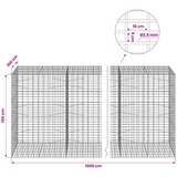  Gabion s žicom debljine 3,5 mm i mrežom 5x10 cm 1000x100x150 cm | shoptok.hr