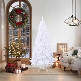  Umjetno božićno drvce s gustim granama bijelo 180 cm PVC | shoptok.hr