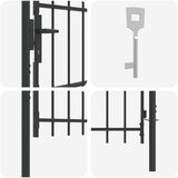  Ogradna vrata BOXTEL 103 x 124,5 cm Čelik s prahom premazan | shoptok.hr