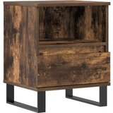 Maison Chic Nočna omarica - Nočna miza dimljen hrast 40x35x50 cm inženirski les, (21689980) | Shoptok.si