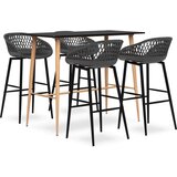  5-dijelni barski set crno-sivi | shoptok.hr
