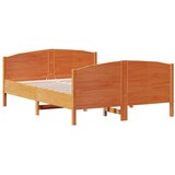  The Living Store Posteljni okvir brez vzmetnice voščeno rjav 160x200 cm borovina - Posteljni Okvir, (21450626) | Shoptok.si