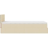  Otomanski okvir kreveta s madraca krem 90x190cm od tkanine | shoptok.hr