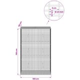  Gabion s žicom debljine 3,5 mm i mrežom 5x2,5 cm 100x50x150 cm | shoptok.hr