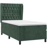 Box spring krevet s madracem tamnozeleni 80 x 200 cm baršunasti | shoptok.hr