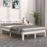  Posteljni okvir bel iz trdnega lesa 160x200 cm, (20601204) | Shoptok.si