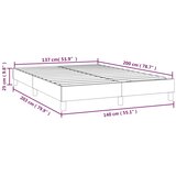  Okvir za krevet s oprugom crni 140x200 cm od tkanine | shoptok.hr