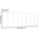  Jastuk za uzglavlje tamnosmeđi 140 cm od tkanine | shoptok.hr