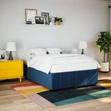  Okvir za krevet bez madraca plavi 160x200 cm od tkanine Cijene