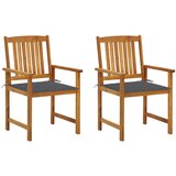 Maison Chic Vrtni stoli - Stol za vrt z blazinami 2 kosa trden akacijev les JS2175, (21876775) | Shoptok.si