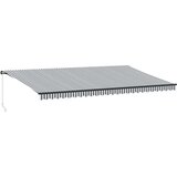 vidaXL Tenda na ručno uvlačenje antracit i bijela 600x300 cm | shoptok.hr