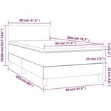  Krevet s oprugama i madracem tamnosmeđi 80x200 cm od tkanine | shoptok.hr